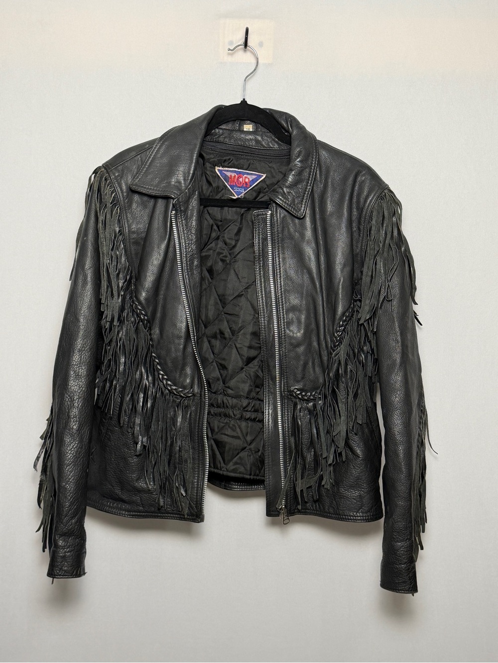 Vintage 1994-1996 MOB Leather Fringed Jacket - Women's